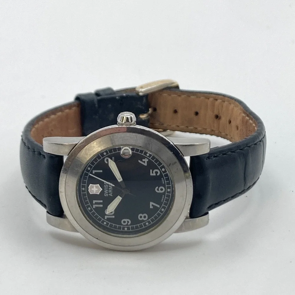 Victorinox Cavalier Small Women's Watch 32mm Swiss Army Silver Tone New Battery